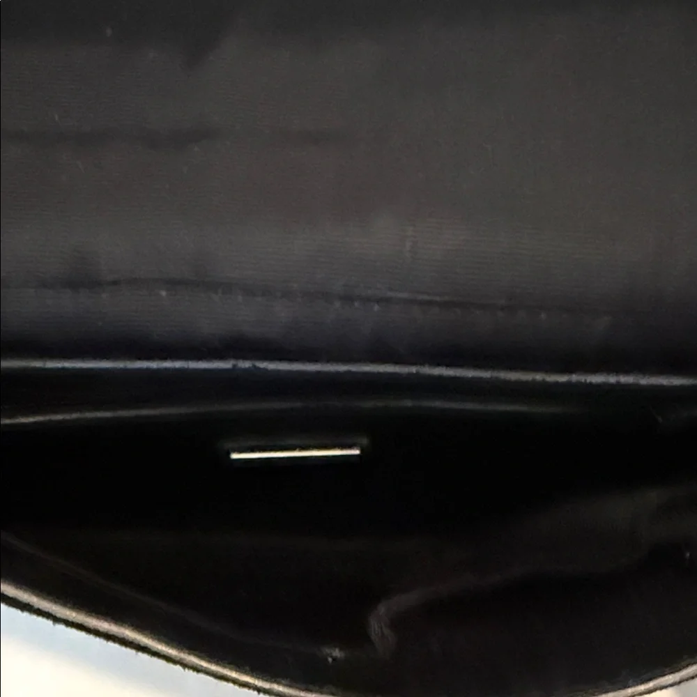 BCBGMaxAzria Black Clutch with Silver Accents